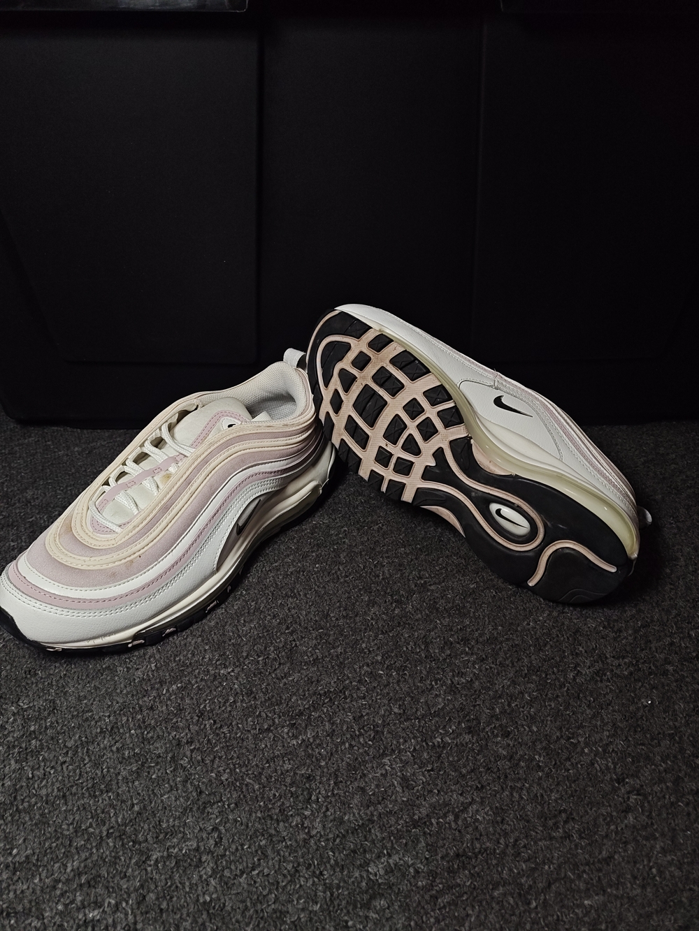 Nike Air Max 97 Pink Cream White Size 8.5 Women's Shoes
